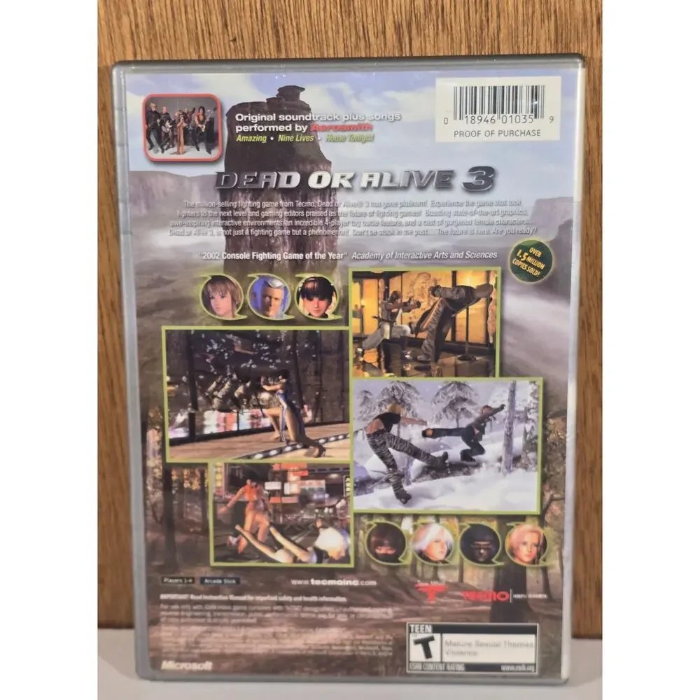 Dead or Alive 3 Platinum Hits Xbox Game Complete In Box CIB